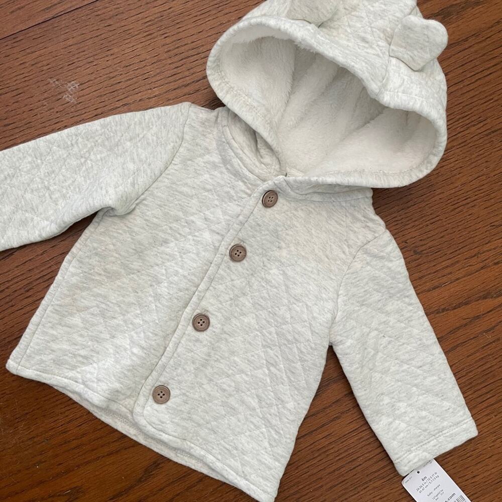 NWT Carters button up hoodie size 6m
